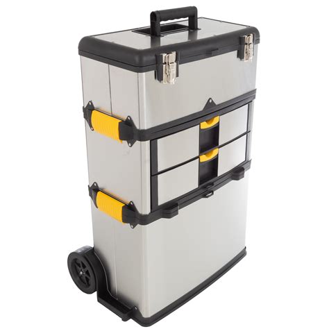 stalwart massive & mobile 3 part stainless steel tool box|Stalwart Massive and Mobile 3.